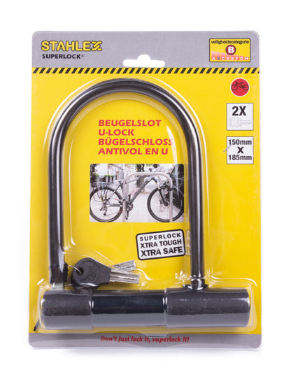 Bügelschloss Fahrradschloss Motorradschloss Panzerschloss 150x185 mm