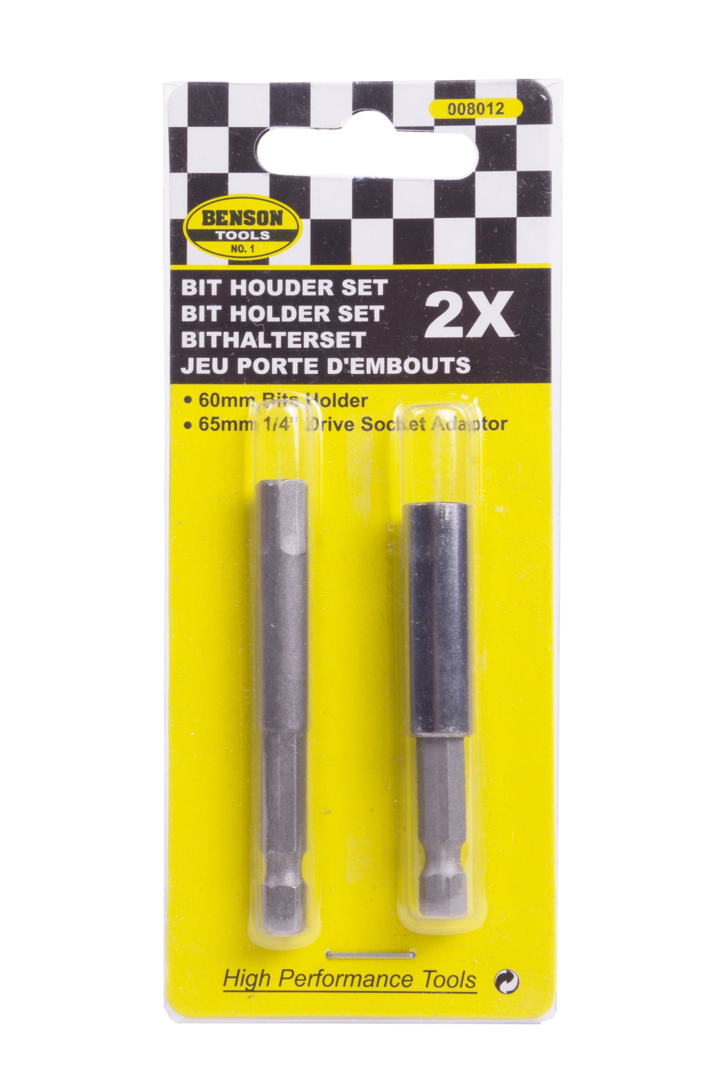 Bithalter Steckschlüssel Bit Adapter 4-kant auf 6-kant 1/4" 65mm 60mm Magnetisch