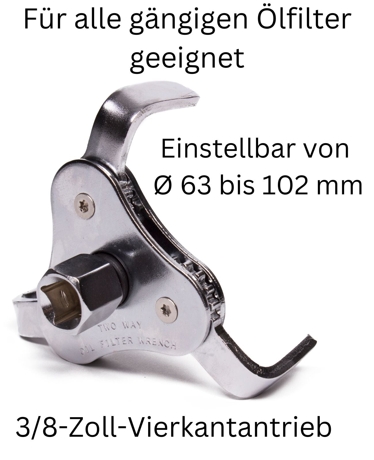 Ölfilterspinne Ölfilterschlüssel Ölfilterkralle 3 armig 63 bis 102 mm Werkzeug
