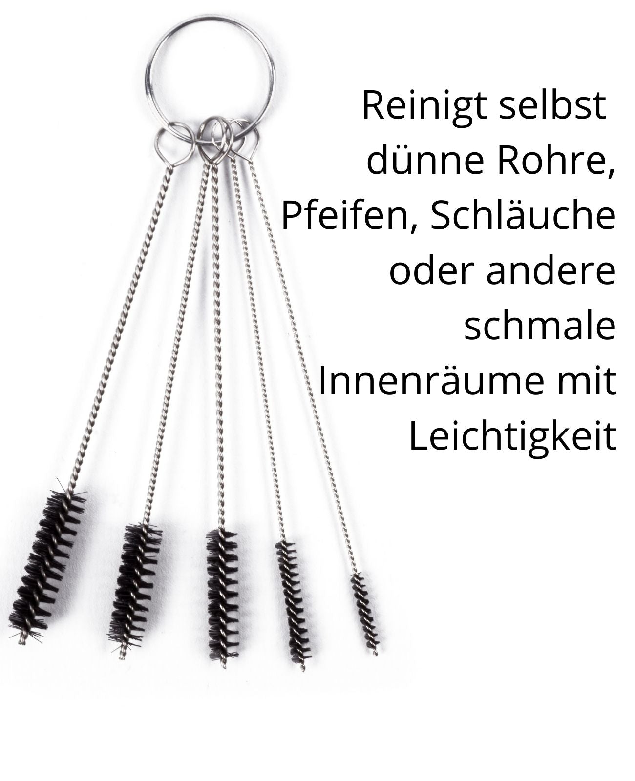 Pfeifenreiniger Düsenbürst Rohrbürste Rohrreiniger Rundbürste 2-7mm Nylon 5 tlg