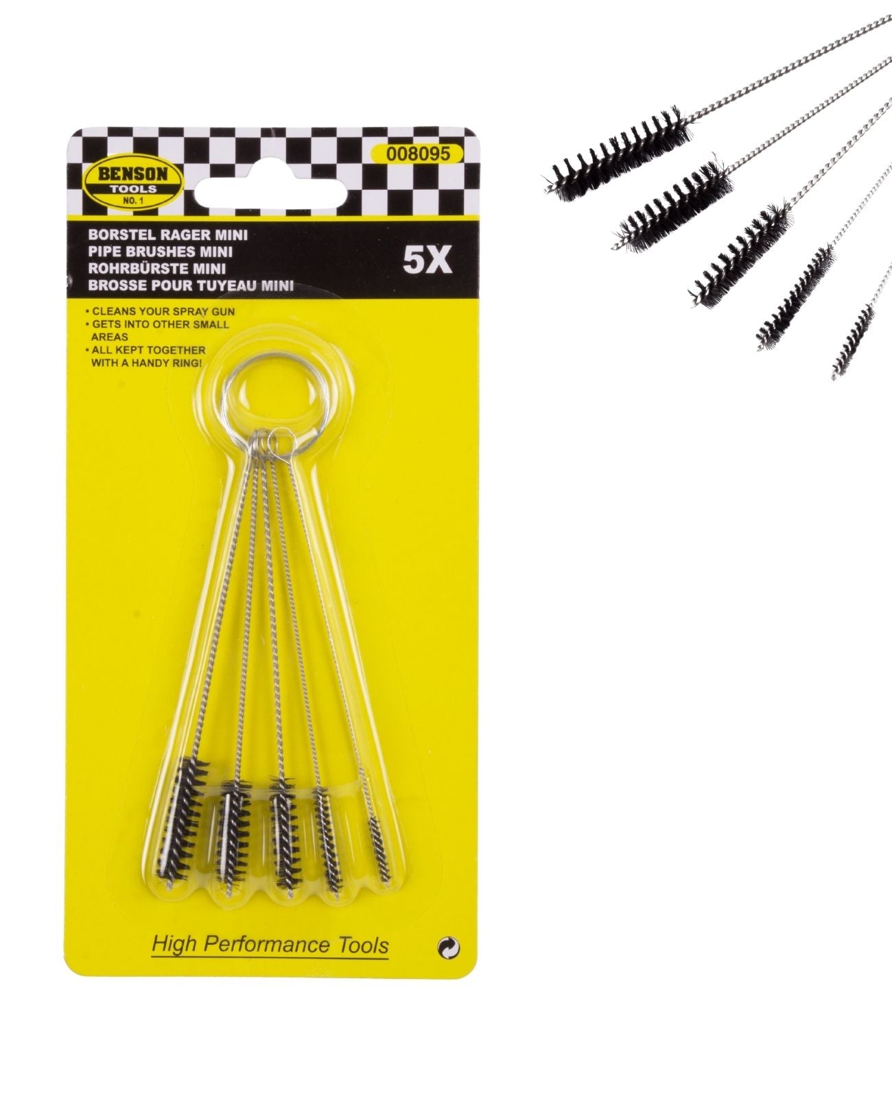 Pfeifenreiniger Düsenbürst Rohrbürste Rohrreiniger Rundbürste 2-7mm Nylon 5 tlg