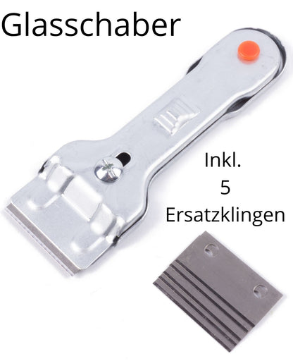 Glasschaber 5 Ersatzklingen Kochfeldschaber Küchenschaber Glas