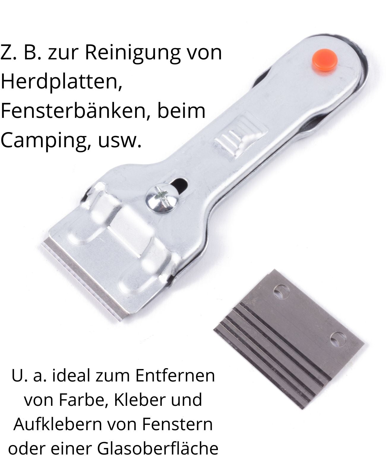 Glasschaber 5 Ersatzklingen Kochfeldschaber Küchenschaber Glas