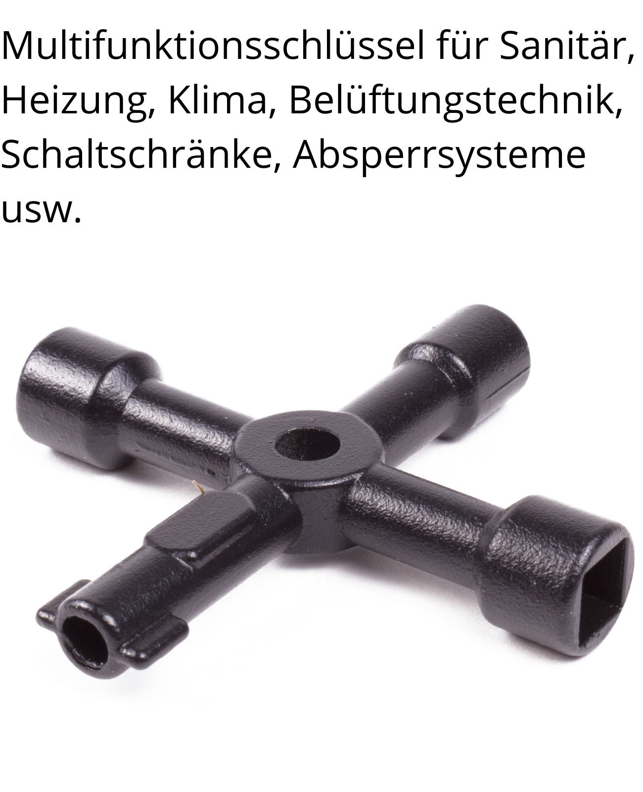 Universalschlüssel Dreikant Vierkant Schaltschrankschlüssel Gas Klima Gusseisen