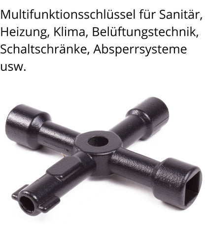 Universalschlüssel Dreikant Vierkant Schaltschrankschlüssel Gas Klima Gusseisen