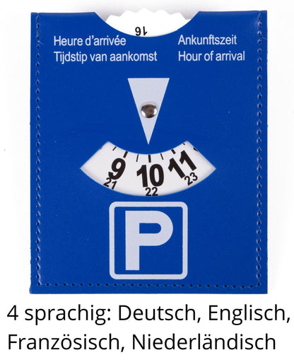 Parkscheibe Parkuhr Auto PKW KFZ Englisch Deutsch Französisch Niederländisch