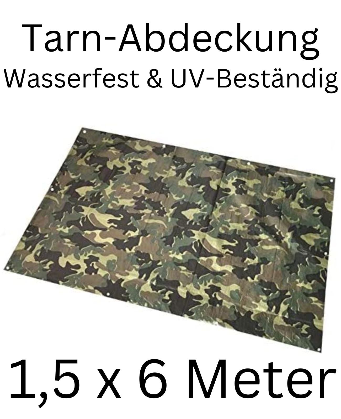 Abdeckplane Camouflage Gewebeplane Schutzplane Bootsplane Bodenplane 1,5x6m