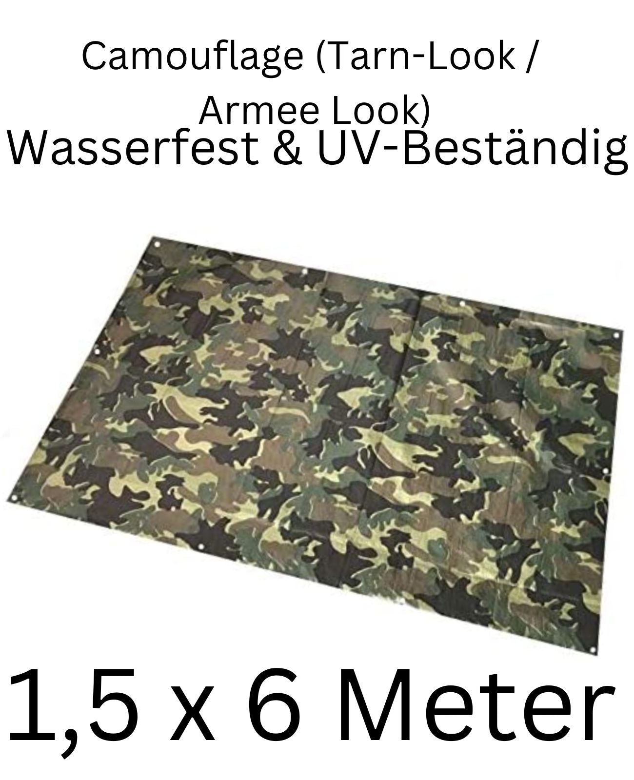 Abdeckplane Camouflage Gewebeplane Schutzplane Bootsplane Bodenplane 1,5x6m