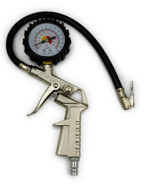 Reifendruckpistole Druckluftpistole Luftdruckprüfer Reifen Manometer  0-16 bar