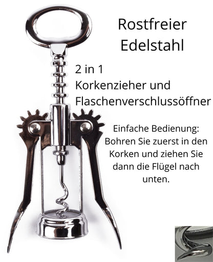 Korkenzieher Korkenheber Flaschenöffner Wein Sekt Flaschen Korken Öffner