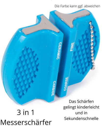 Messerschärfer Messerschleifer Schärfgerät Schärfblock Grob und fein 3 in 1