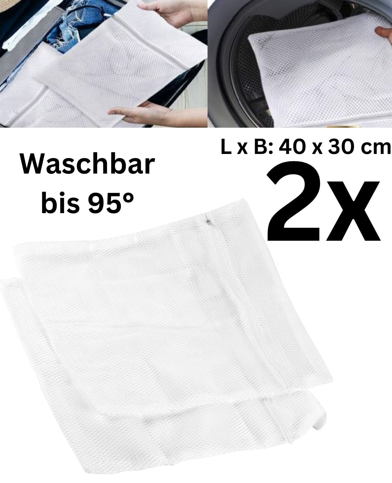 2x Wäschesack Wäschebeutel Wäschenetz für Waschmaschine Wäsche Sack