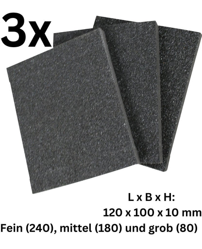 Schleifschwamm Schleifblock Schleifklotz Schleifpad Schleifmatten Holzschwamm 3x