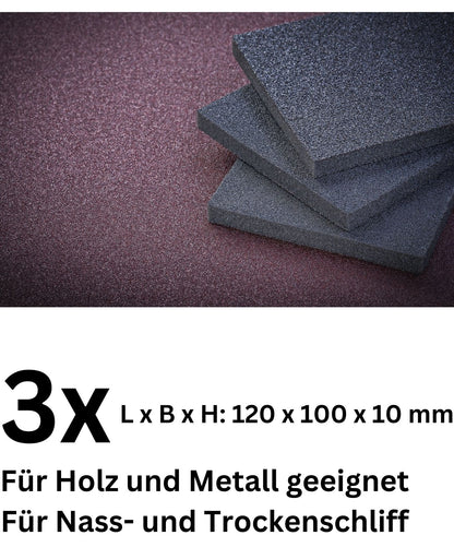 Schleifschwamm Schleifblock Schleifklotz Schleifpad Schleifmatten Holzschwamm 3x