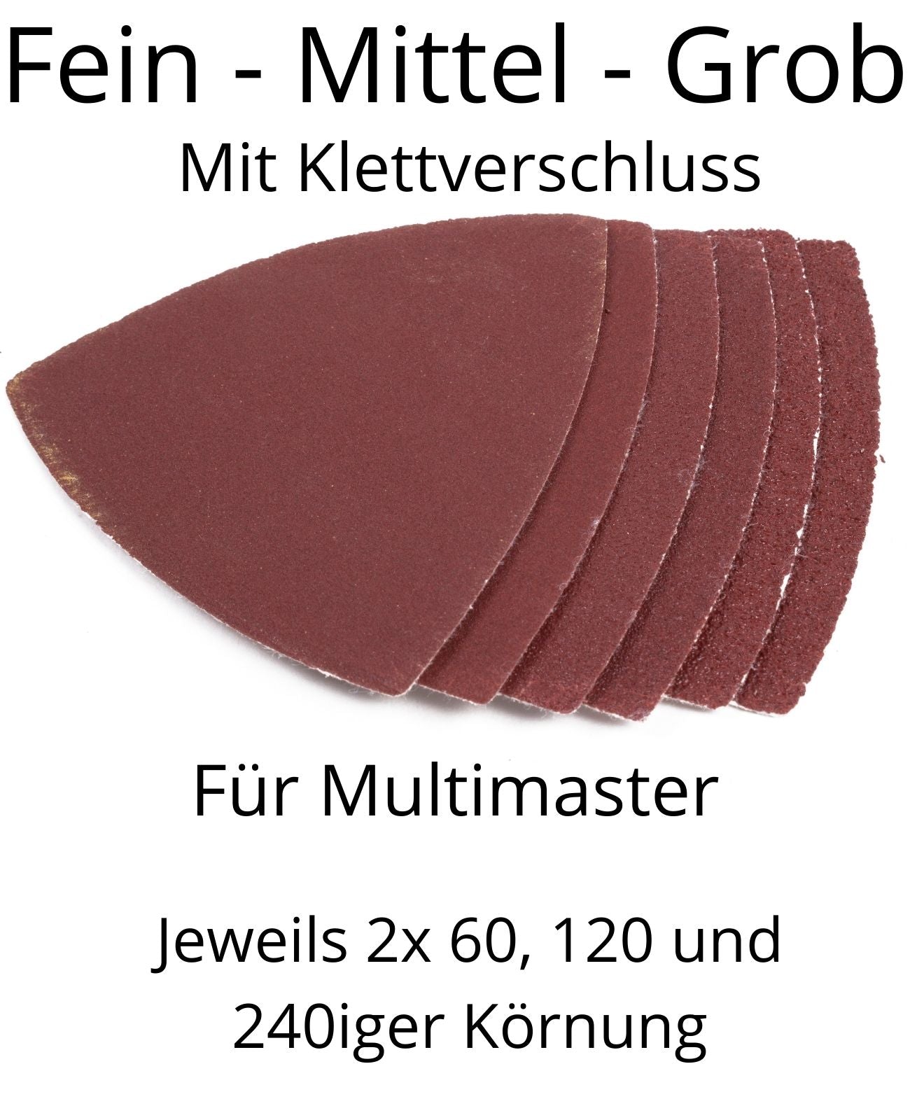 Schleifdreiecke Dreieck Schleifpapier Deltaschleifer 80x80x80 mm Klett div. Körn