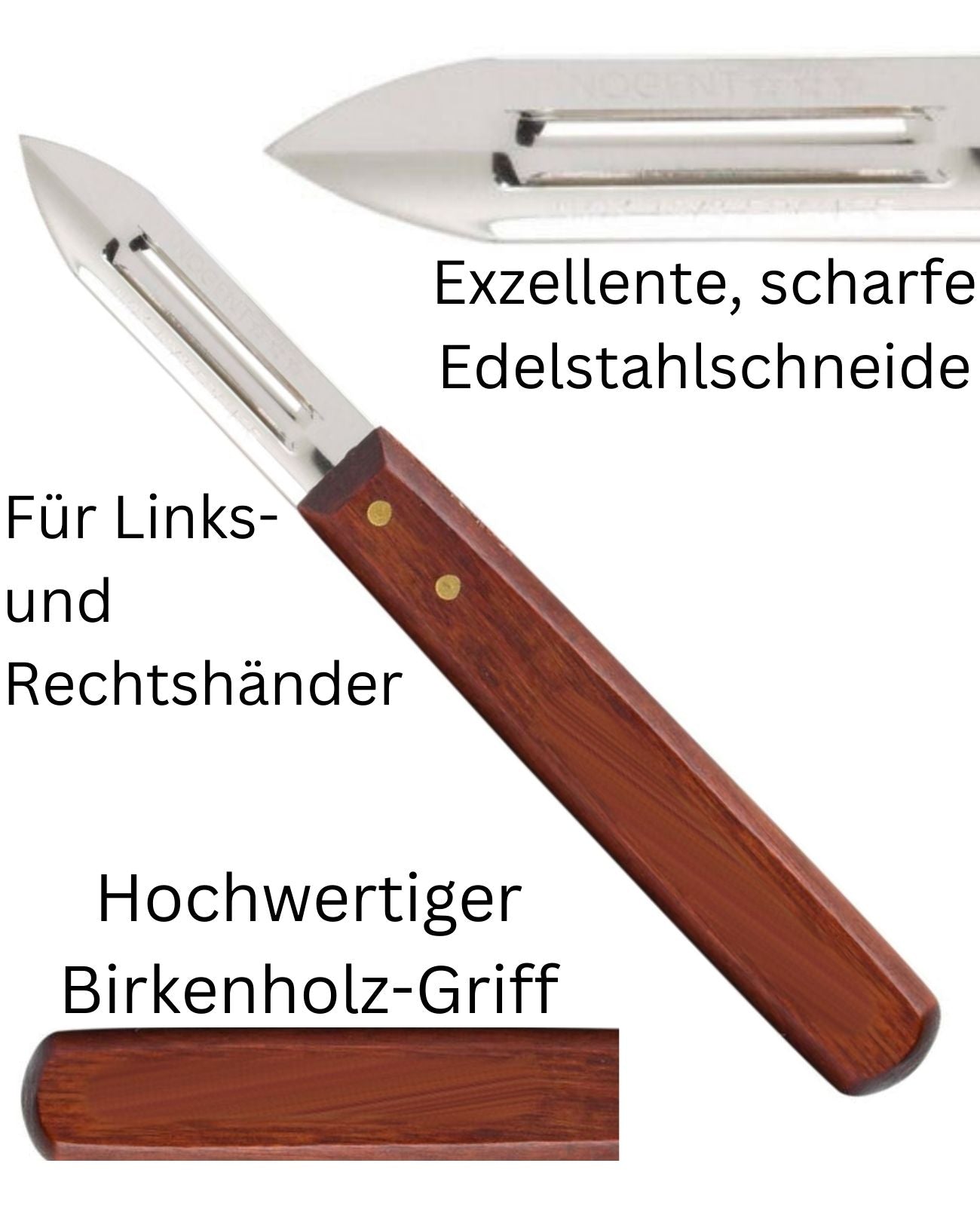 Sparschäler Spargelschäler Gemüseschäler Kartoffelschäler Schäler RÖR Solingen