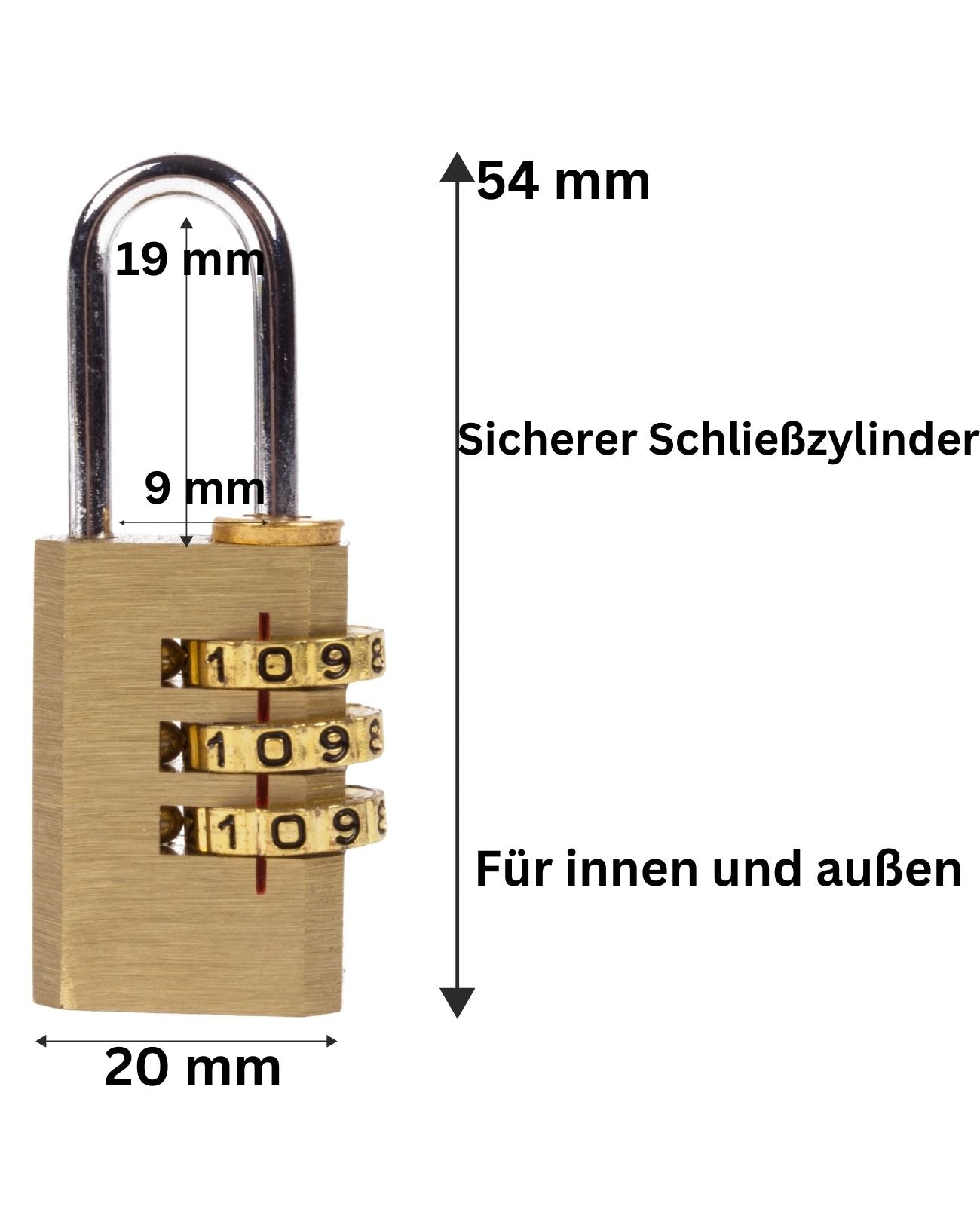 Vorhängeschloss Zahlenschloss Bügelschloss Kombinationsschloss Schloss