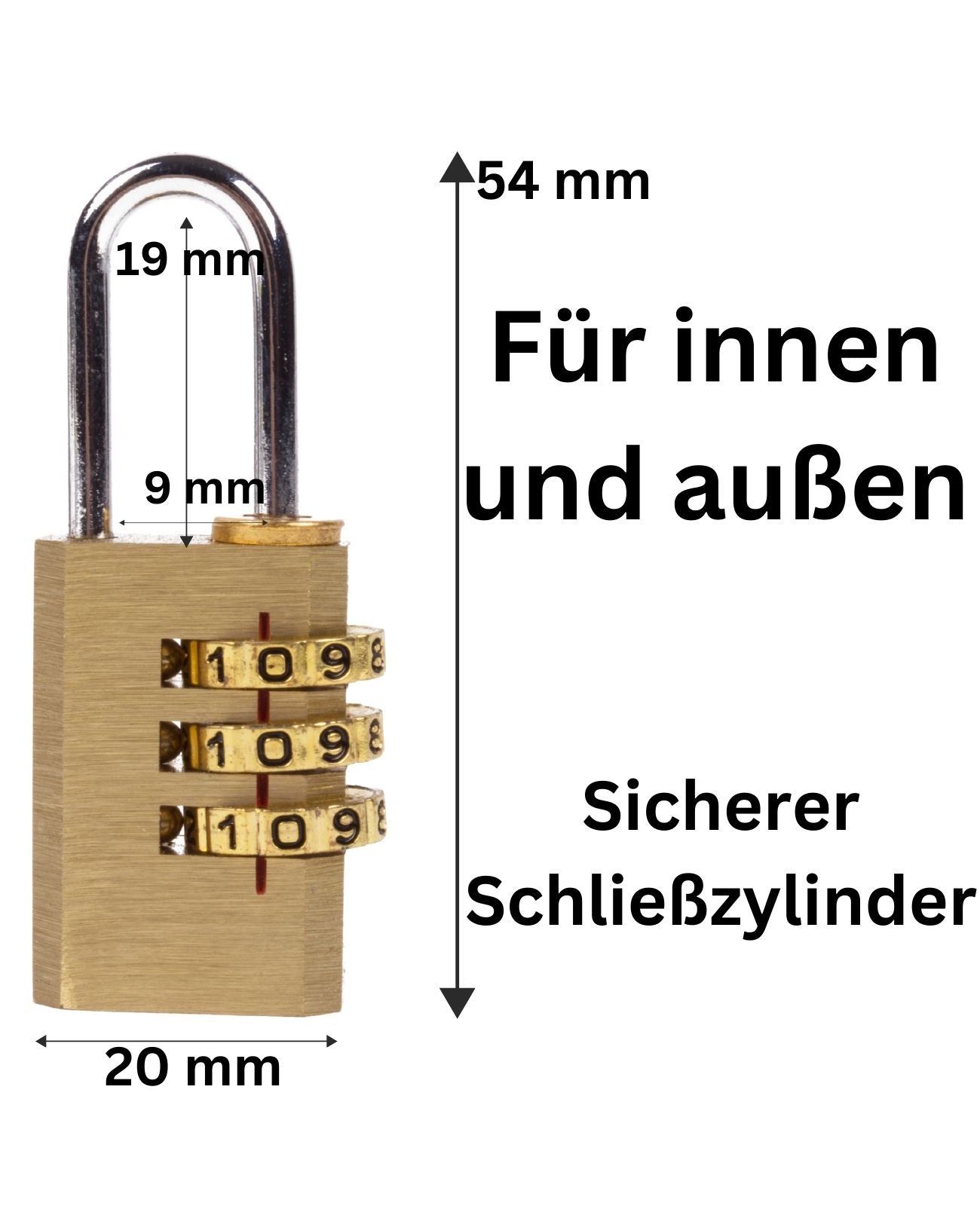 Vorhängeschloss Zahlenschloss Bügelschloss Kombinationsschloss Schloss