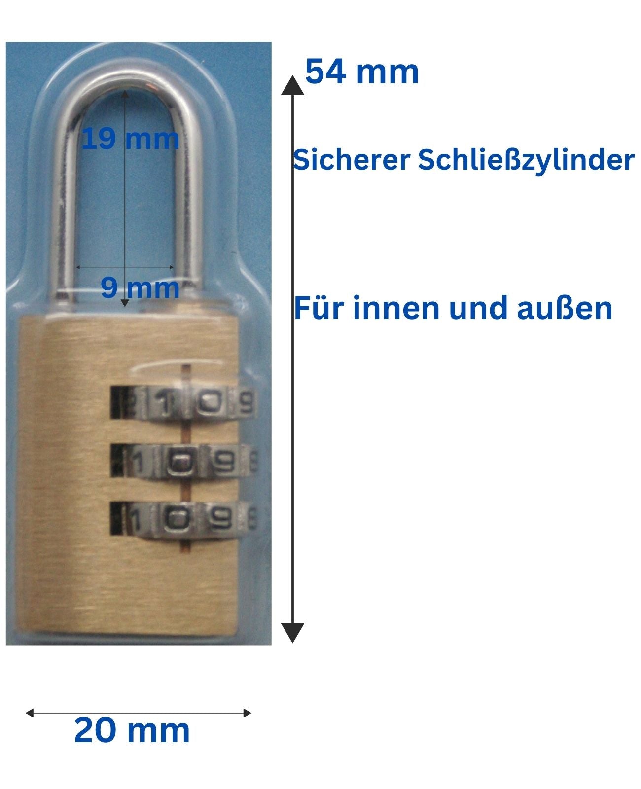 Vorhängeschloss Zahlenschloss Bügelschloss Kombinationsschloss Schloss