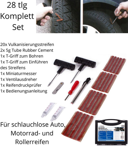 Auto Reifenreparatur Set Reifen Flickzeug Satz Pannenset Werkzeuge Reifenpanne