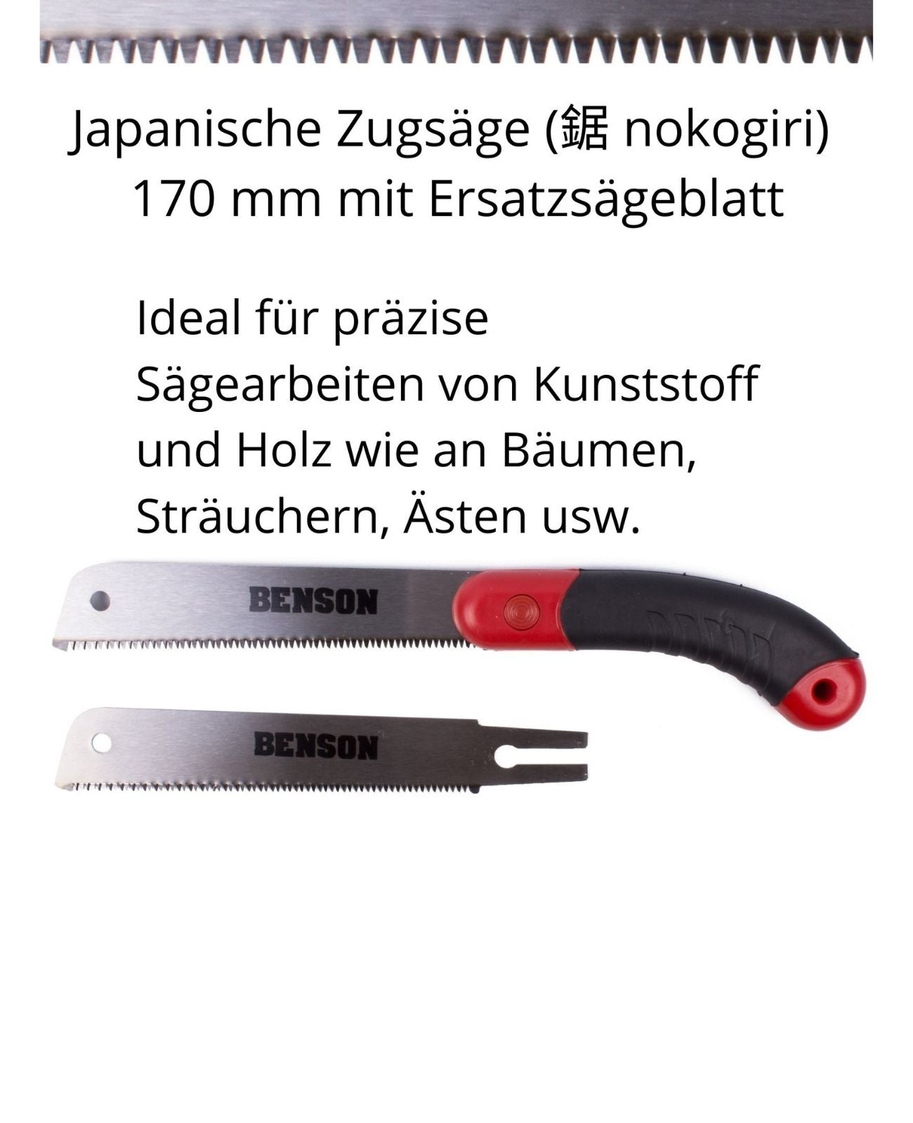 Japansäge Japanische nokogiri Zugsäge Japan Handsäge + Ersatz Sägeblatt 170mm