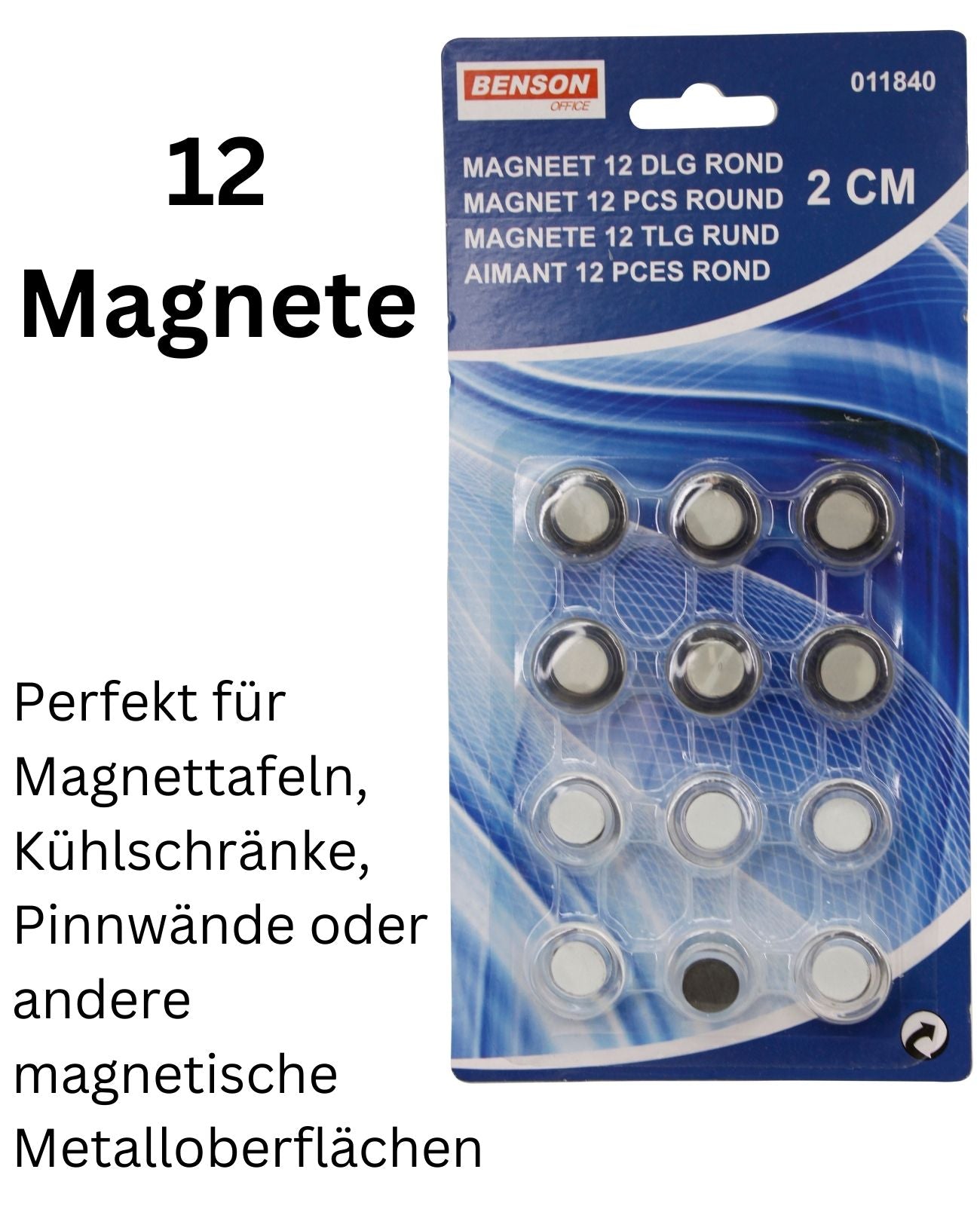 Pinnwandmagnete Magnet Haftmagnet für Kühlschrank Magnettafel Whiteboard 12x