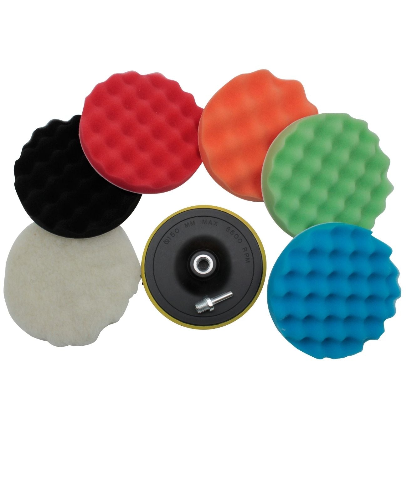 Polierscheibe Polierteller Polierschwamm Polierpad mit Klettverschluss  Ø150 mm