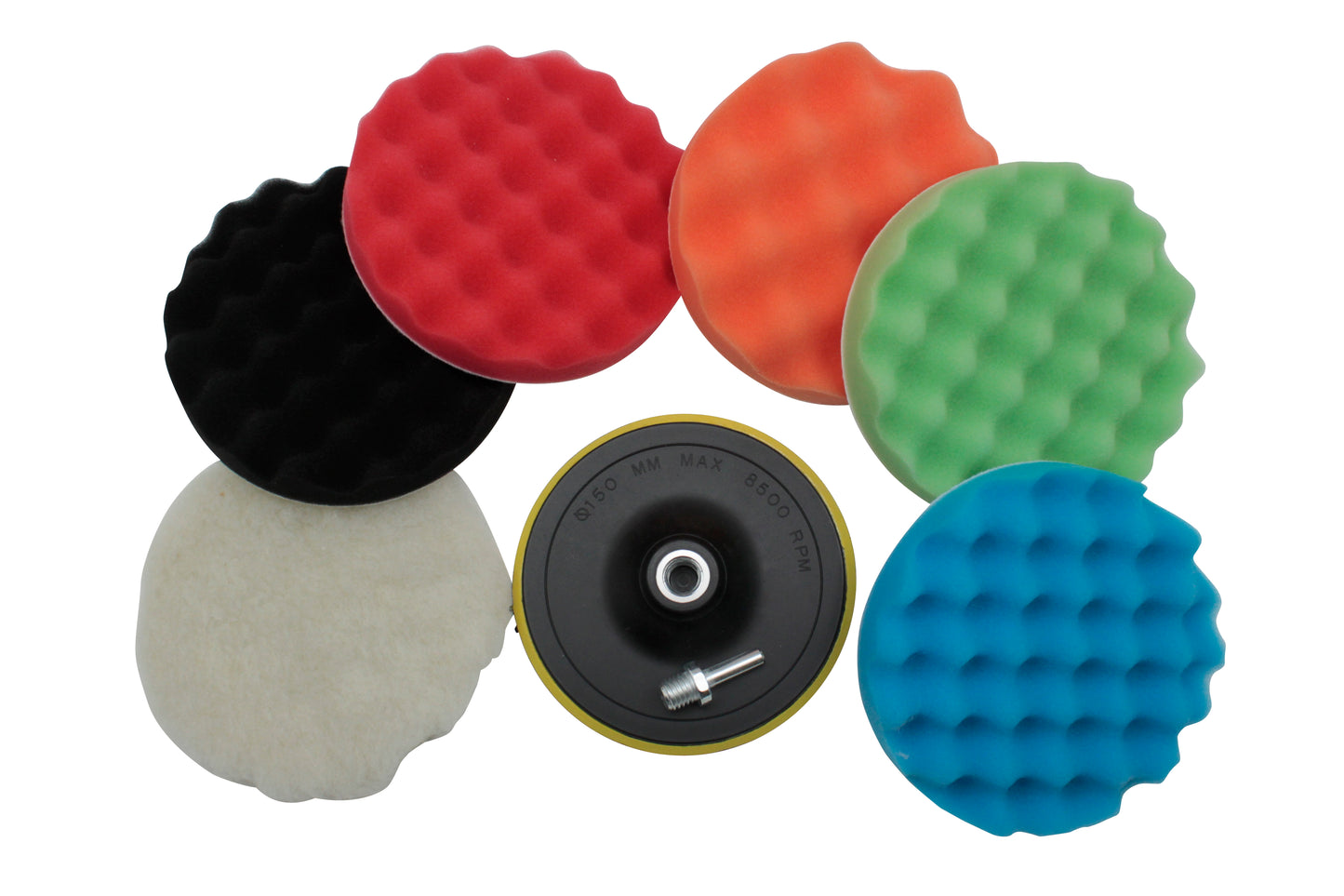 Polierscheibe Polierteller Polierschwamm Polierpad mit Klettverschluss  Ø150 mm