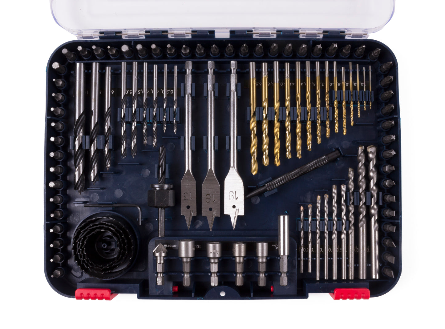 Bohrer Bitsatz 100 tlg mit Koffer Bohrersatz Bits Titan Bohrerset Werkzeug