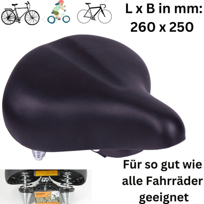 Fahrradsattel Komfort Fahrradsitz Fahrrad City Sattel Damen Herren Schaumstoff