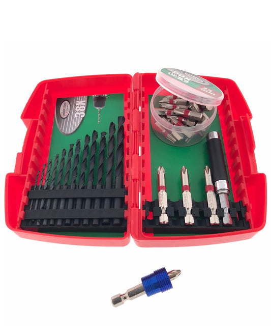 Profi Bohrer & Bit-Set 38-tlg inkl Magnet-Adapter Koffer Bitaufnahme Halterung