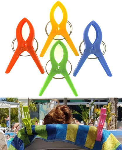 XXL Wäscheklammern Clips Groß Kunststoff Strandtuch Badetuch Quilt Handtuch 4x