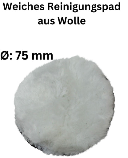 Polierpad Klett Polierscheibe Wolle Polierfell Polierschwamm ø75 mm