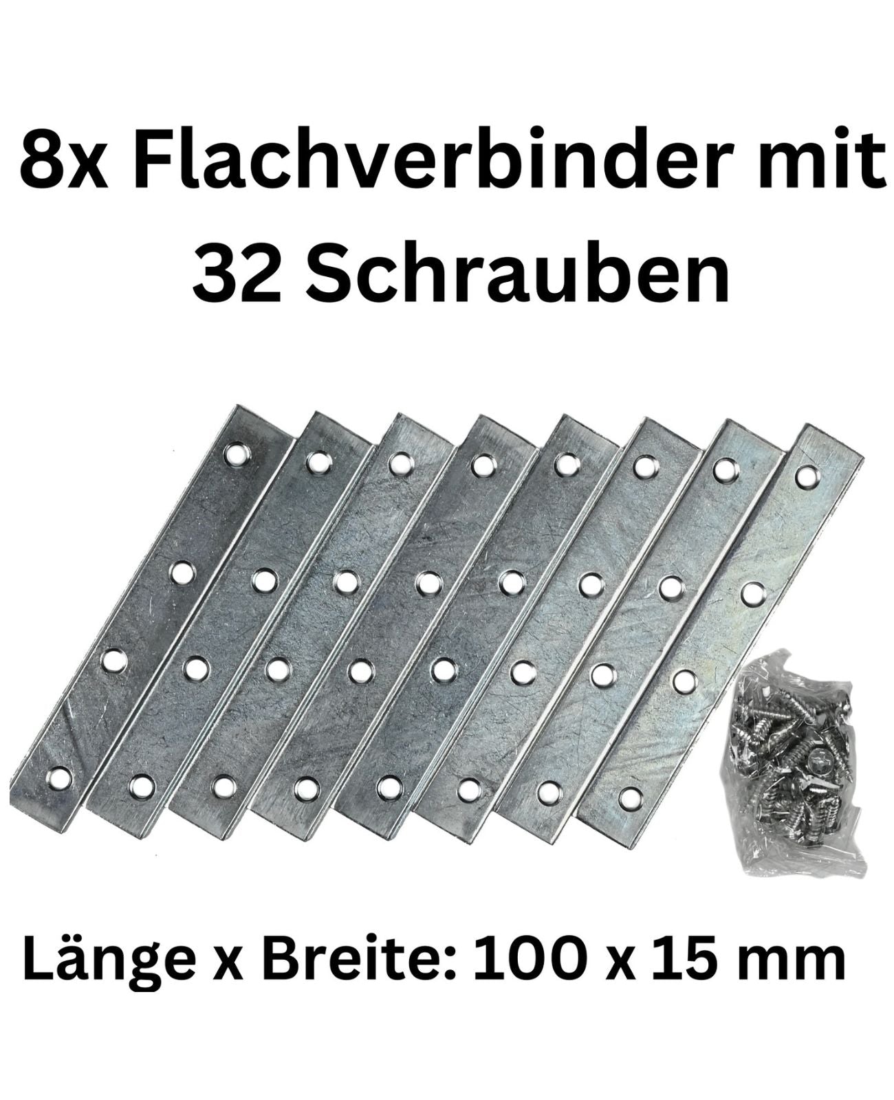 Flachverbinder Lochplatte Holzverbinder Lochblech Verbinder Verbindungsbleche 8x