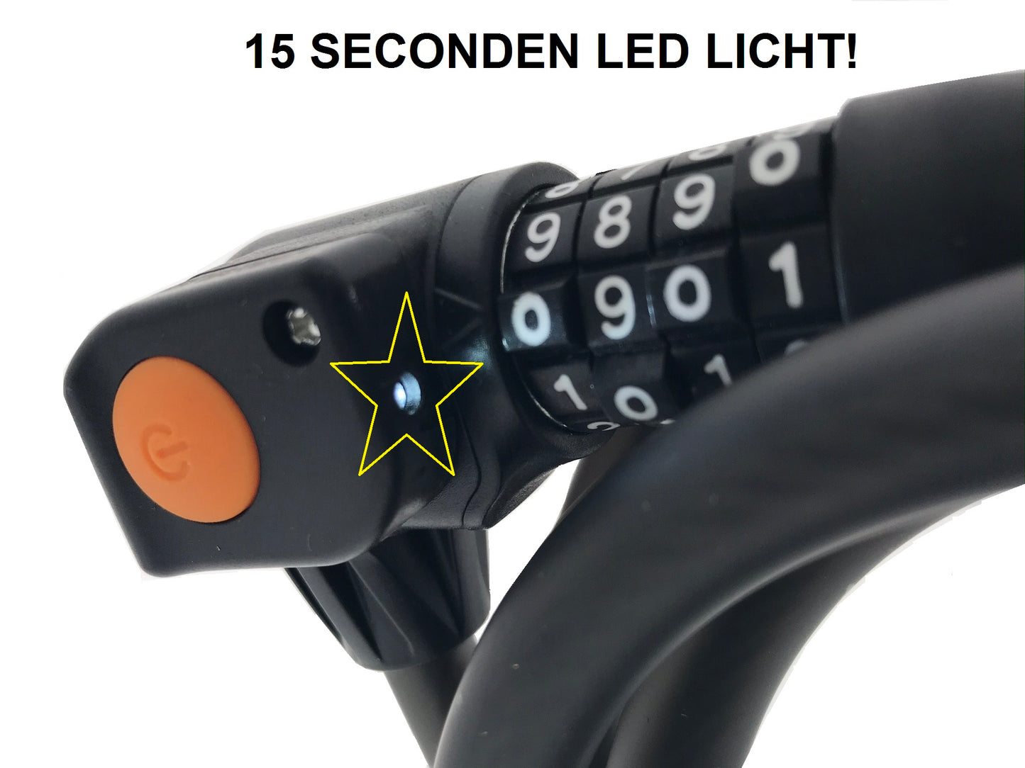 Zahlenschloss Kabelschloss Fahrradschloss mit LED 12X1200 mm