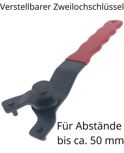 Zweilochschlüssel Stirnlochschlüssel Einstellbarer Winkelschleifer Flex Zweiloch