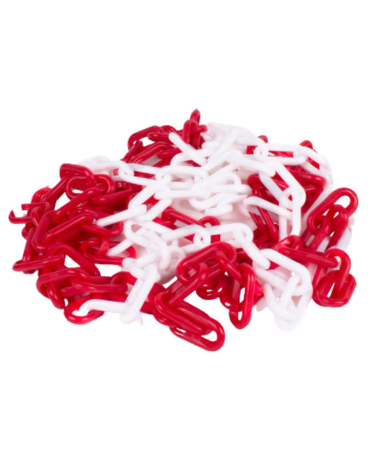 Sicherheitskette Absperrkette Warnkette Kunststoffkette Plastik Rot Weiß 5 Meter