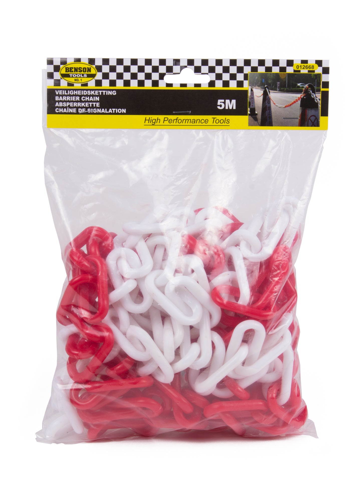 Sicherheitskette Absperrkette Warnkette Kunststoffkette Plastik Rot Weiß 5 Meter