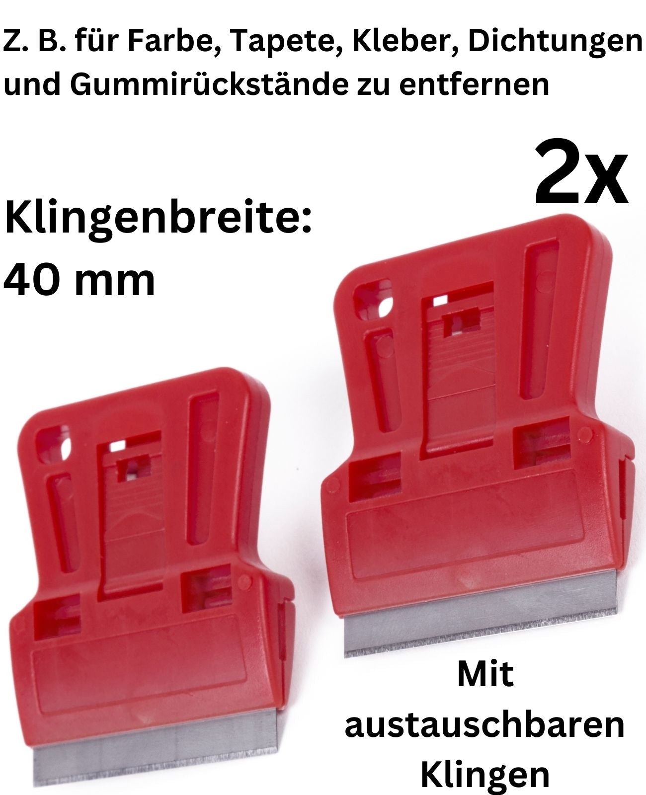 Schaber Satz Tapetenschaber Mini Glasschaber Farbschaber 2x