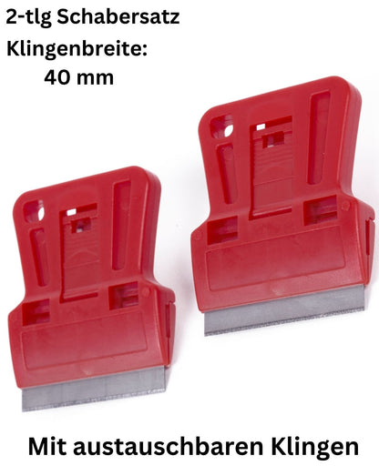 Schaber Satz Tapetenschaber Mini Glasschaber Farbschaber 2x