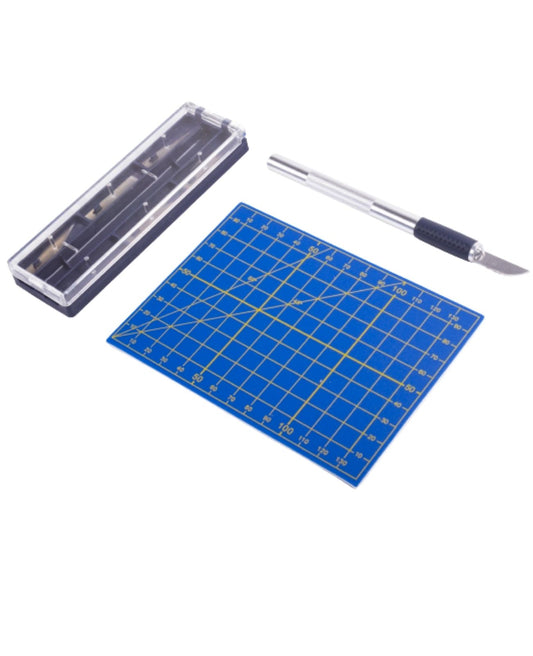 Präzisionsmesser Hobbymesser Modellbau Bastel Schnitz Messer mit Schneidematten