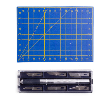 Präzisionsmesser Hobbymesser Modellbau Bastel Schnitz Messer mit Schneidematten