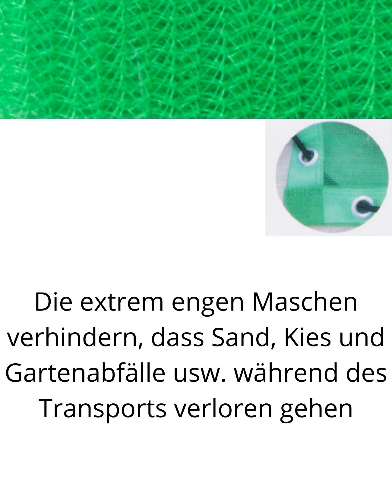Anhängernetz feinmaschig Containernetz Ladungssicherung 250 x 140 cm