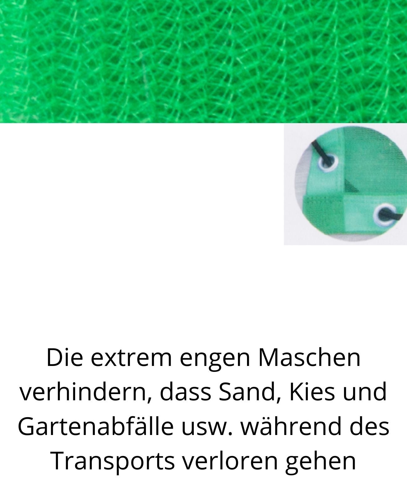 Anhängernetz feinmaschig Containernetz Ladungssicherung 350 x 180 cm