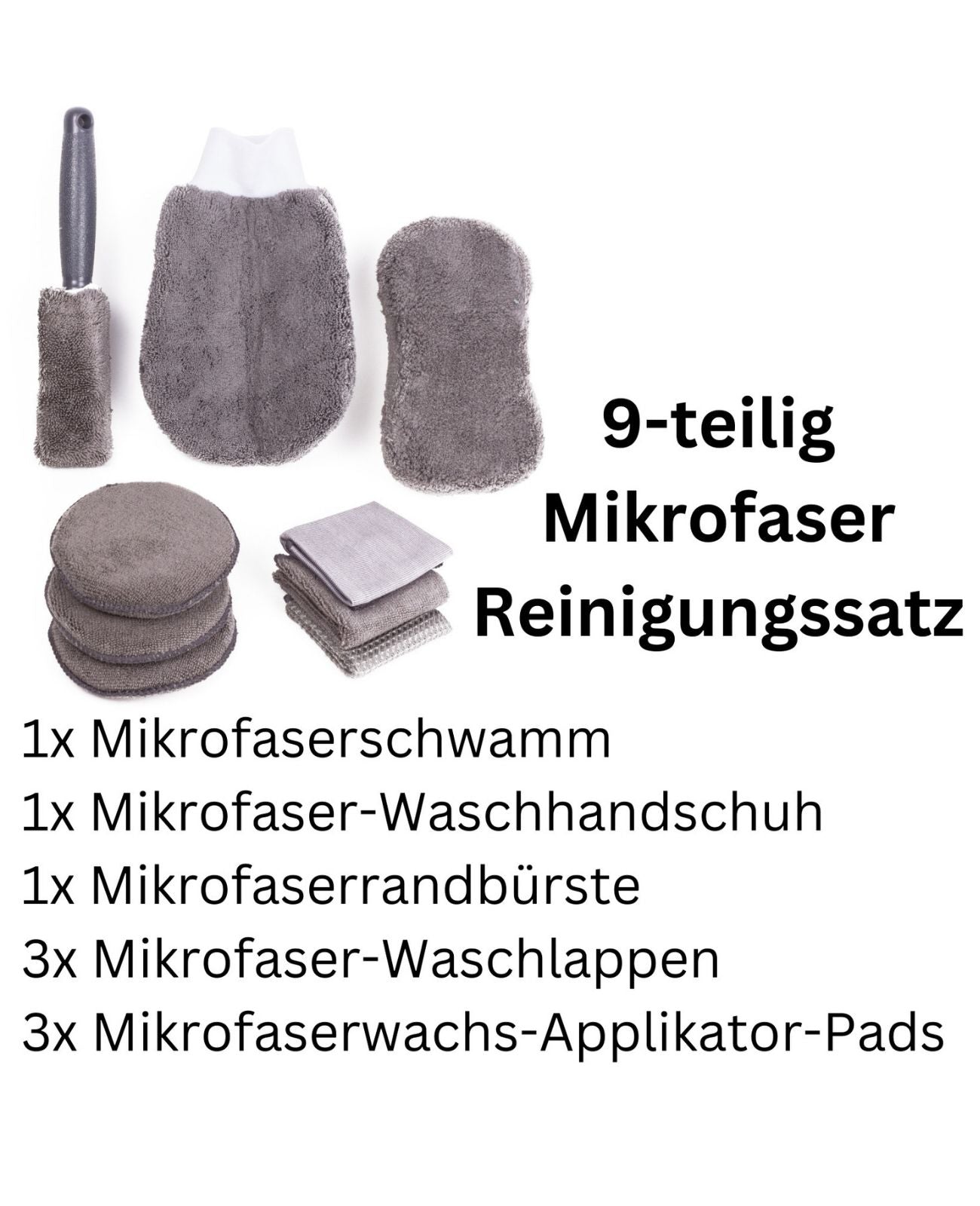 Mikrofaser Felgenbürste Autopflege Waschhandschuh Reinigungsbürste 9x