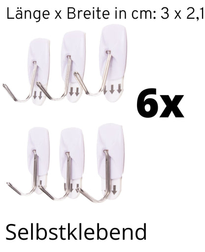 Handtuchhalter Klebehaken Selbstklebend Wand Handtuch Haken ohne Bohren 6x