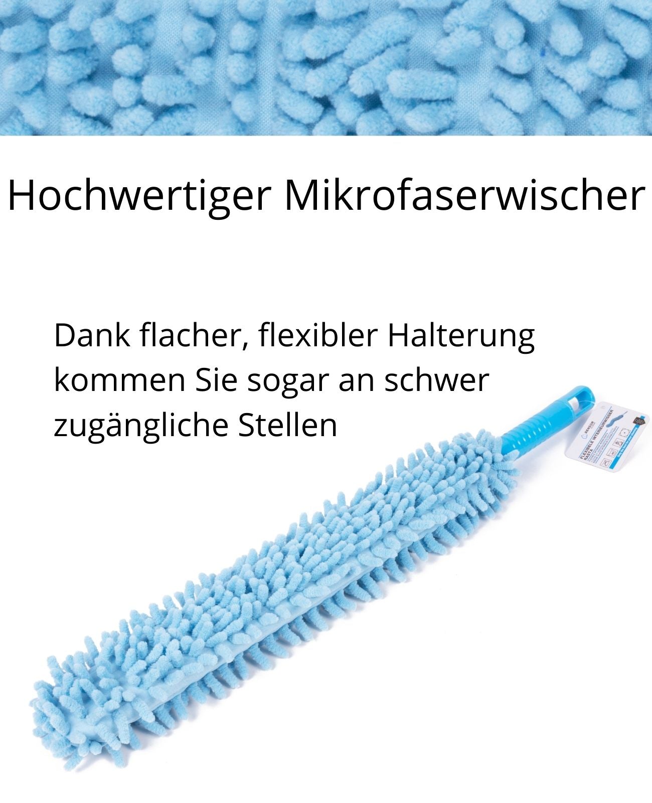 Staubwedel Wischer waschbar Mirkrofaser Staubwischer Heizkörper 58 cm