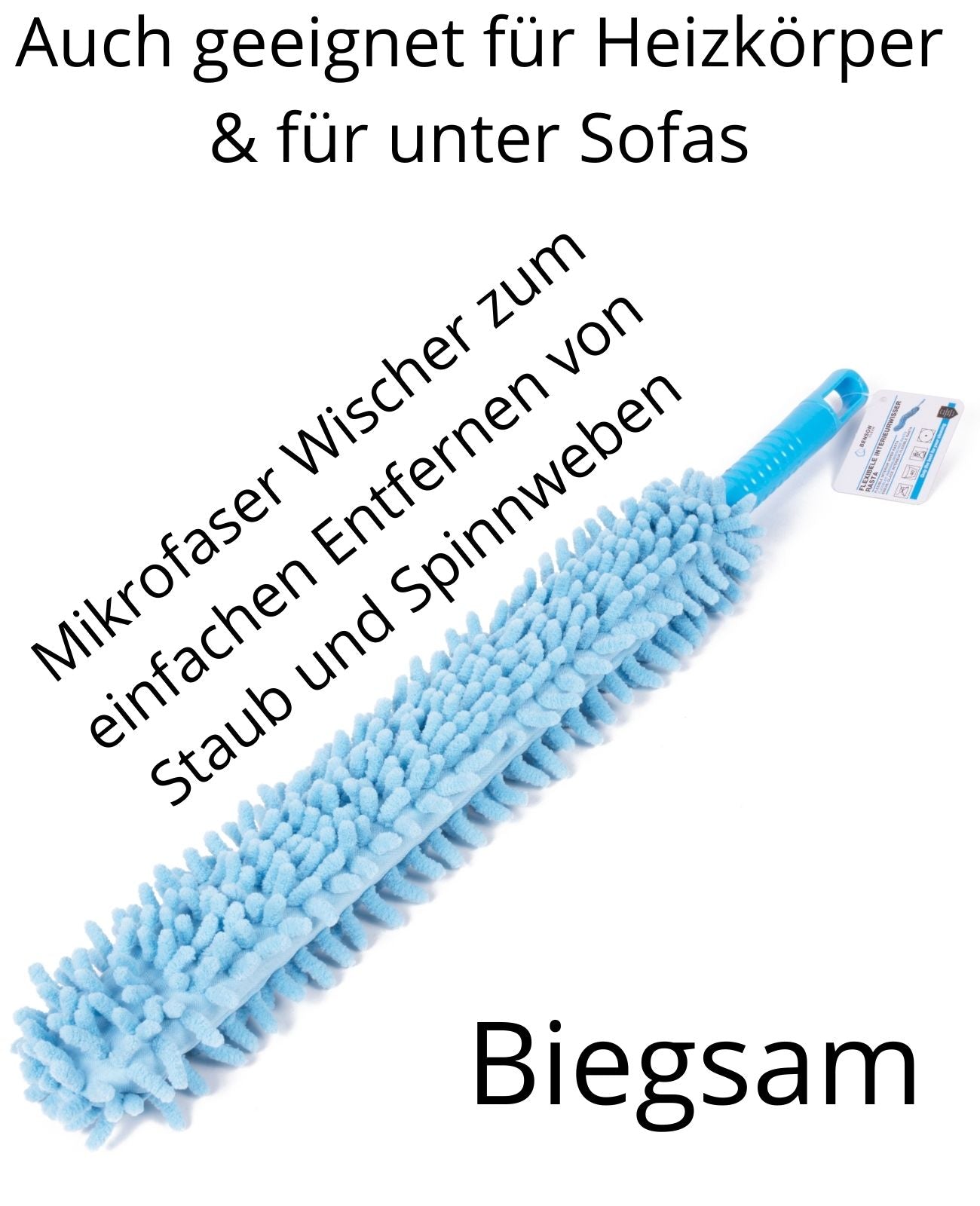 Staubwedel Wischer waschbar Mirkrofaser Staubwischer Heizkörper 58 cm