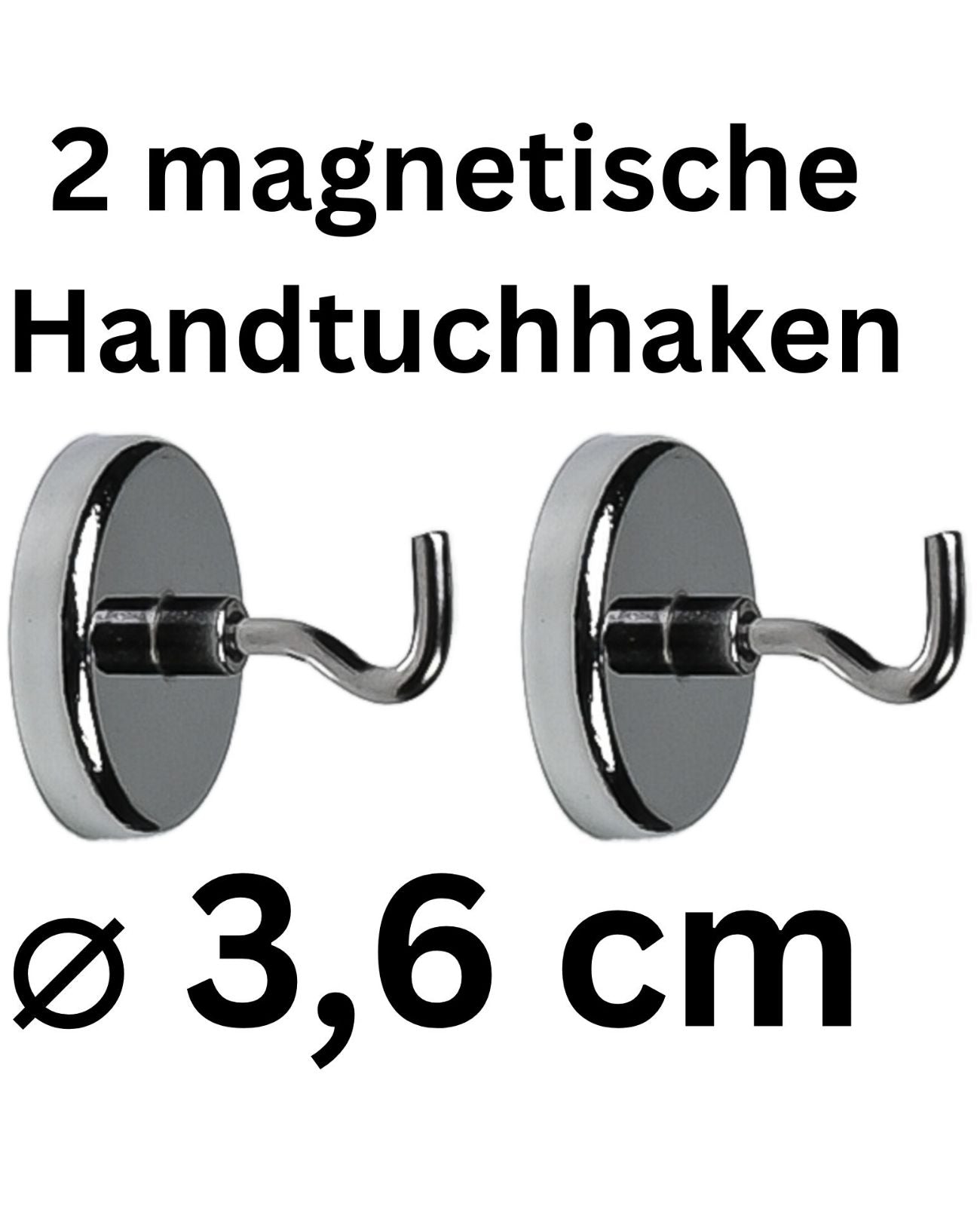 Magnethaken Topfmagnet Neodym-Magnet mit Haken Ösen 36mm 2tlg