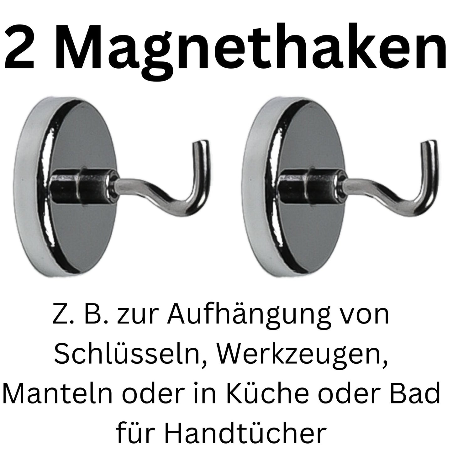 Magnethaken Topfmagnet Neodym-Magnet mit Haken Ösen 36mm 2tlg